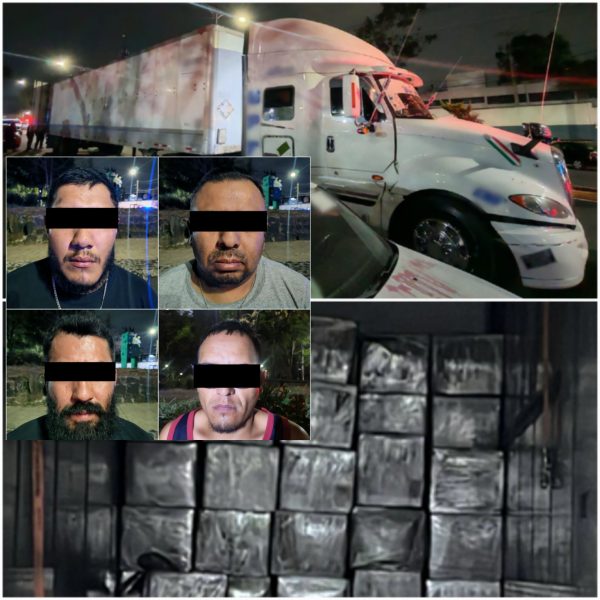 Detienen a cuatro con más de una tonelada de droga oculta en cajas de huevo en la CDMX